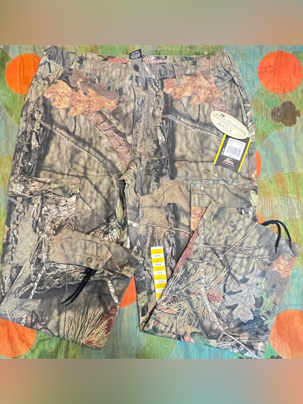 Mens Mossy Oak Break Up Country Cargo Pants XL 40 X 32 Camouflage Hunting NEW